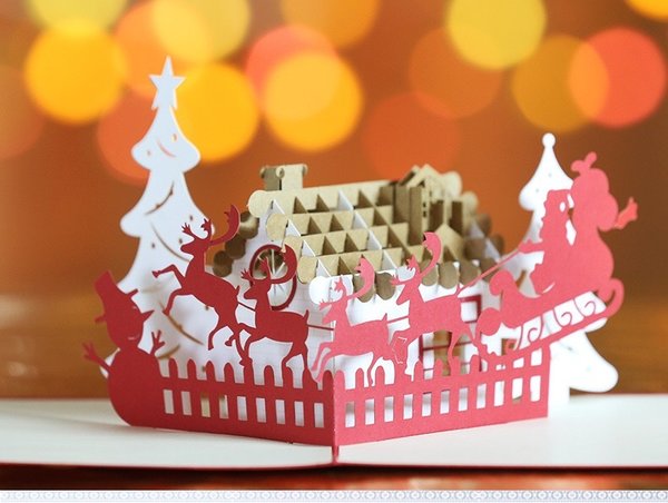3D Weihnachtskarte/ Weihnachtshaus
