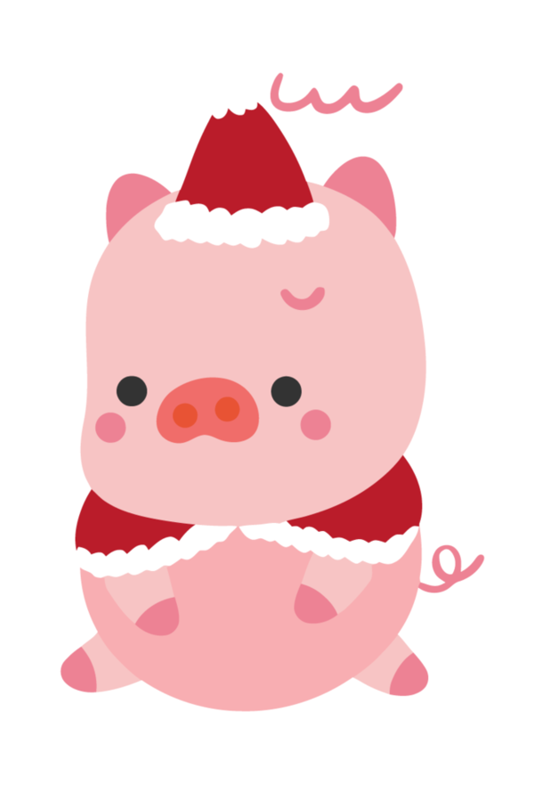 Rosa Weihnachtsschweinchen
