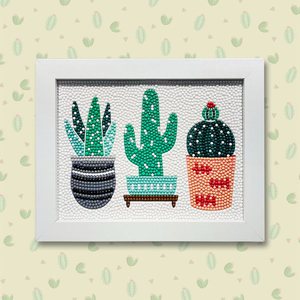 DIY-Kaktus-Mosaikbild