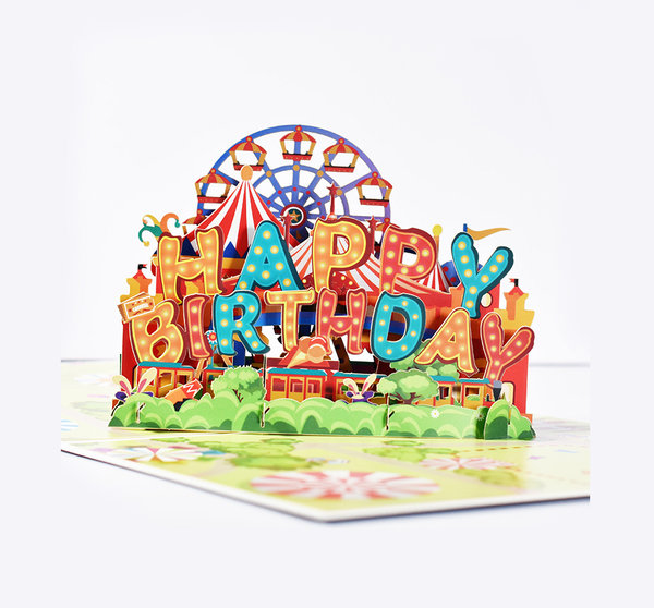 Karneval Pop-up 3D-Geburtstagskarte